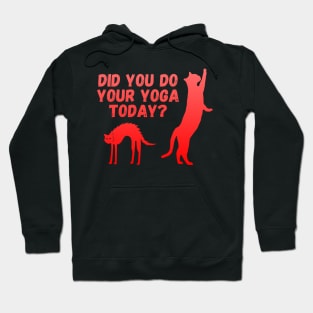 Did you do your yoga today? | Cat stretching design Hoodie